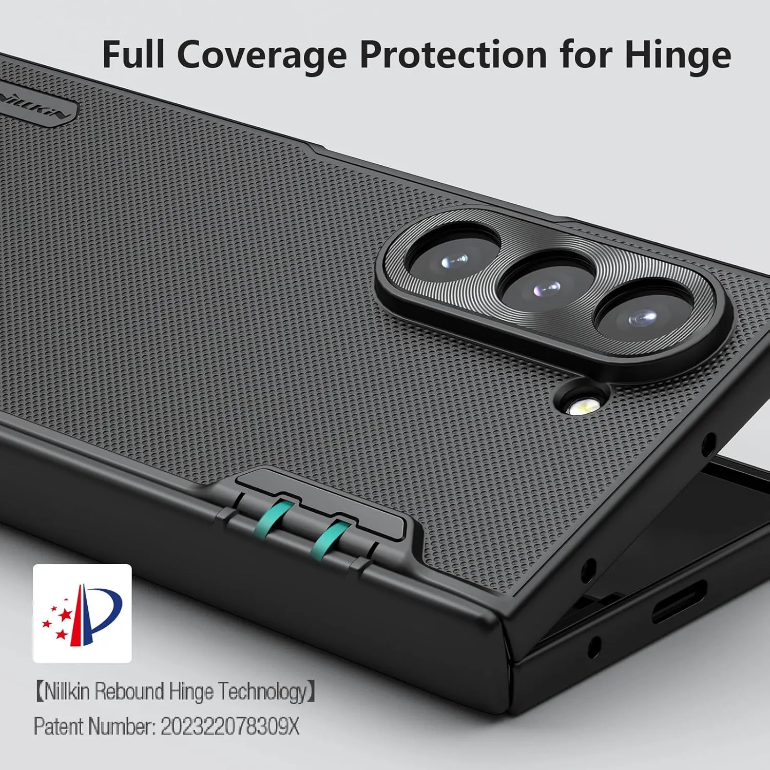 Nillkin for Samsung Galaxy Z Fold 6 Magnetic Case with Screen Protector, [Compatible with MagSafe][Hinge Protection] Frosted Texture Slim Fit Protective Phone Case for Galaxy Z Fold 6 Case Black