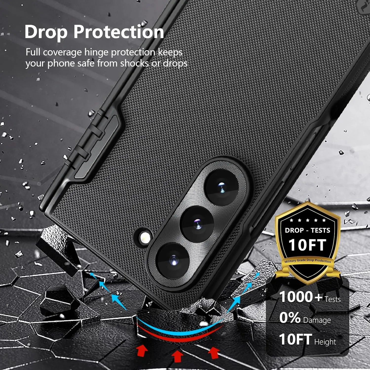 Nillkin for Samsung Galaxy Z Fold 6 Magnetic Case with Screen Protector, [Compatible with MagSafe][Hinge Protection] Frosted Texture Slim Fit Protective Phone Case for Galaxy Z Fold 6 Case Black