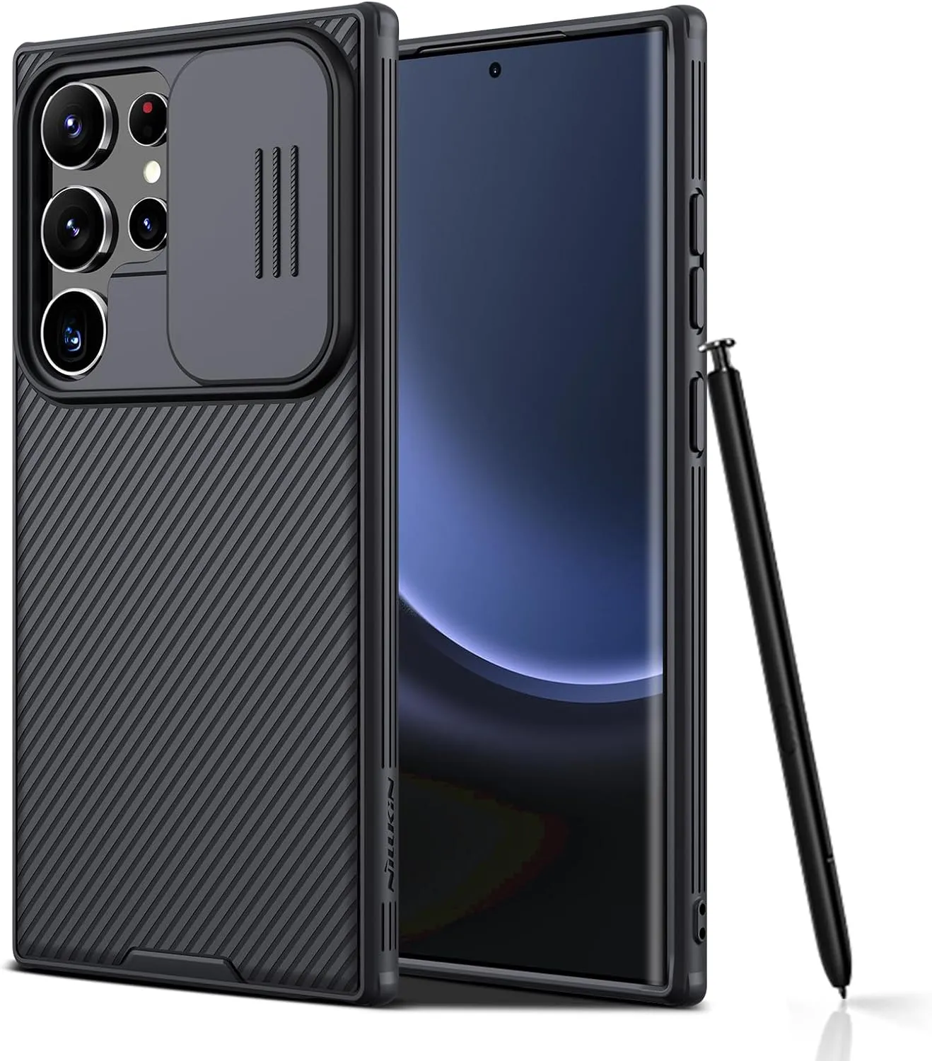 Nillkin Galaxy S24 Ultra Case, CamShield Pro for Samsung Galaxy S24 Ultra Case with Slide Camera Cover, S24 Ultra 5G Slim Phone Case 2024 6.8'' (Black)