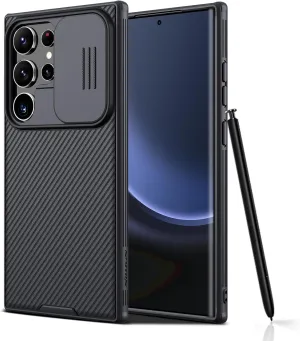 Nillkin Galaxy S24 Ultra Case, CamShield Pro for Samsung Galaxy S24 Ultra Case with Slide Camera Cover, S24 Ultra 5G Slim Phone Case 2024 6.8'' (Black)