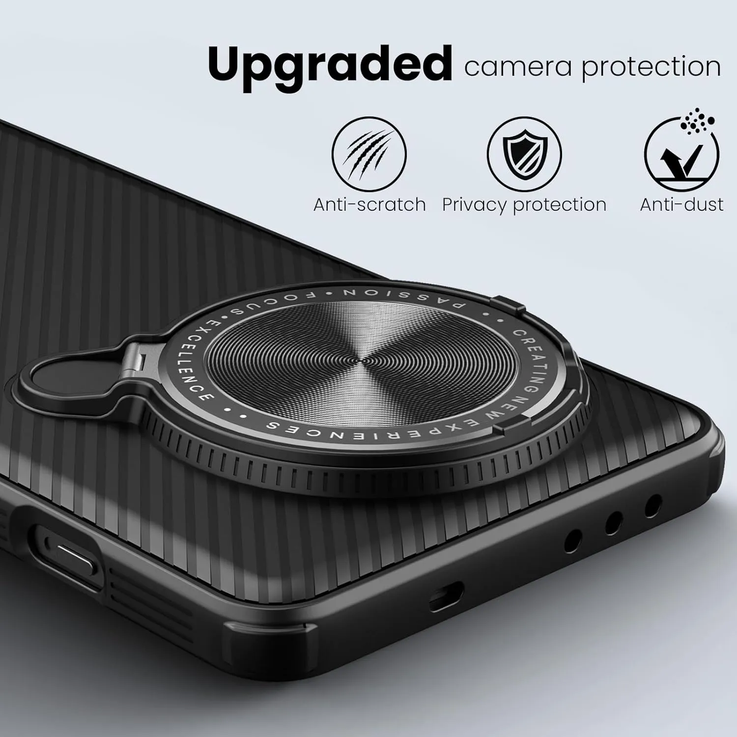 Nillkin Magnetic for OnePlus 13 Case, Compatible with MagSafe, Thin Slim Fit Case with Upgrade Camera Cover and Kickstand, Camshield Prop Case for OnePlus 13, Black