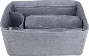 NOTAG Purse Organizer Insert,Felt Bag Organizer with Zipper Bag for Handbags Tote Organizer Shaper