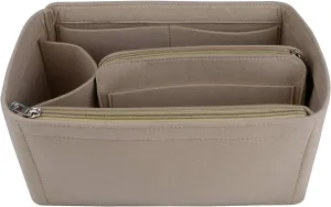 NOTAG Purse Organizer Insert,Felt Bag Organizer with Zipper Bag for Handbags Tote Organizer Shaper