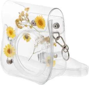 NUOBESTY Floral Pattern Instant Camera Bag for Mini 11/9/8 Weatherproof Pvc Case