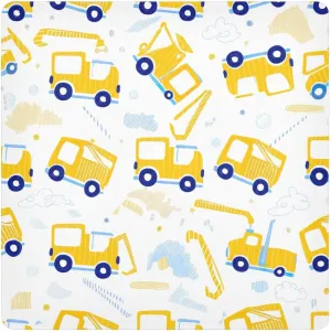 ODAWA Cute Yellow Construction Trucks Self Adhesive Cloth 21.7X21.7 Inch Cosmetic Bag Magic Cloth Wrap Protection for Camera and Lens