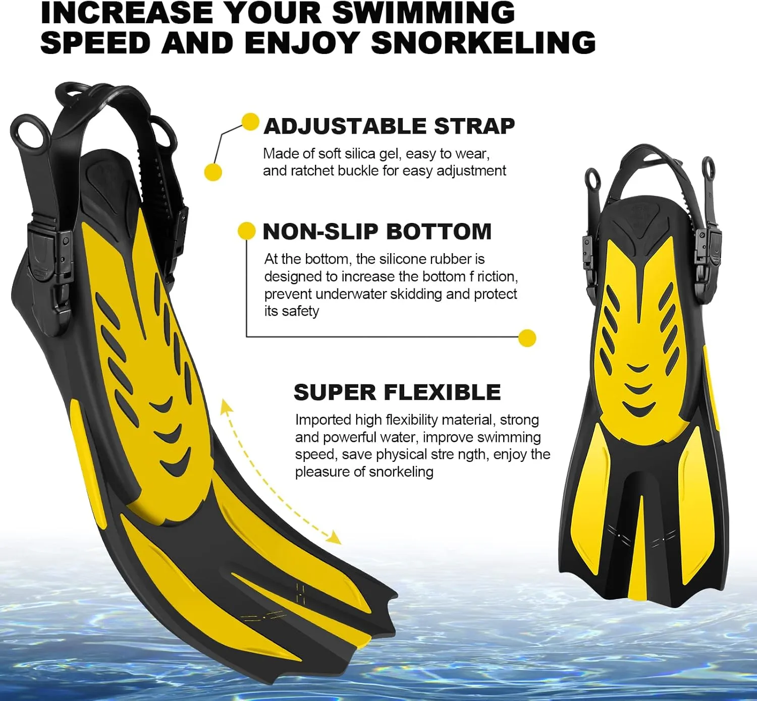 Odoland Snorkeling Packages for Adults & Youth, Full Face Snorkel Mask with Camera Mount, Adjustable Swim Fins, Mesh Bag, Anti-Fog Anti-Leak Scuba Diving Gear for Men & Women