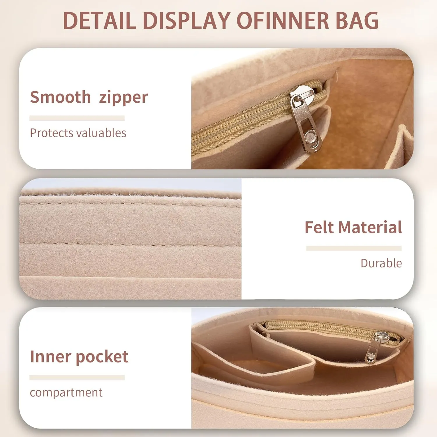 Organizer compatible with Longchamp Tote Bag,Storage & Finishing Inner Bag,Insert for Extra Handbag Inner Shaper