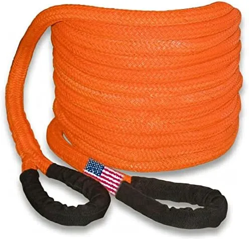 Original & Best U.S. (Bigger Truck Recovery) 1-1/2 inch X 30 ft Safety Orange 4x4 Vehicle Recovery Kinetic Rope with Heavy-Duty Carry Bag