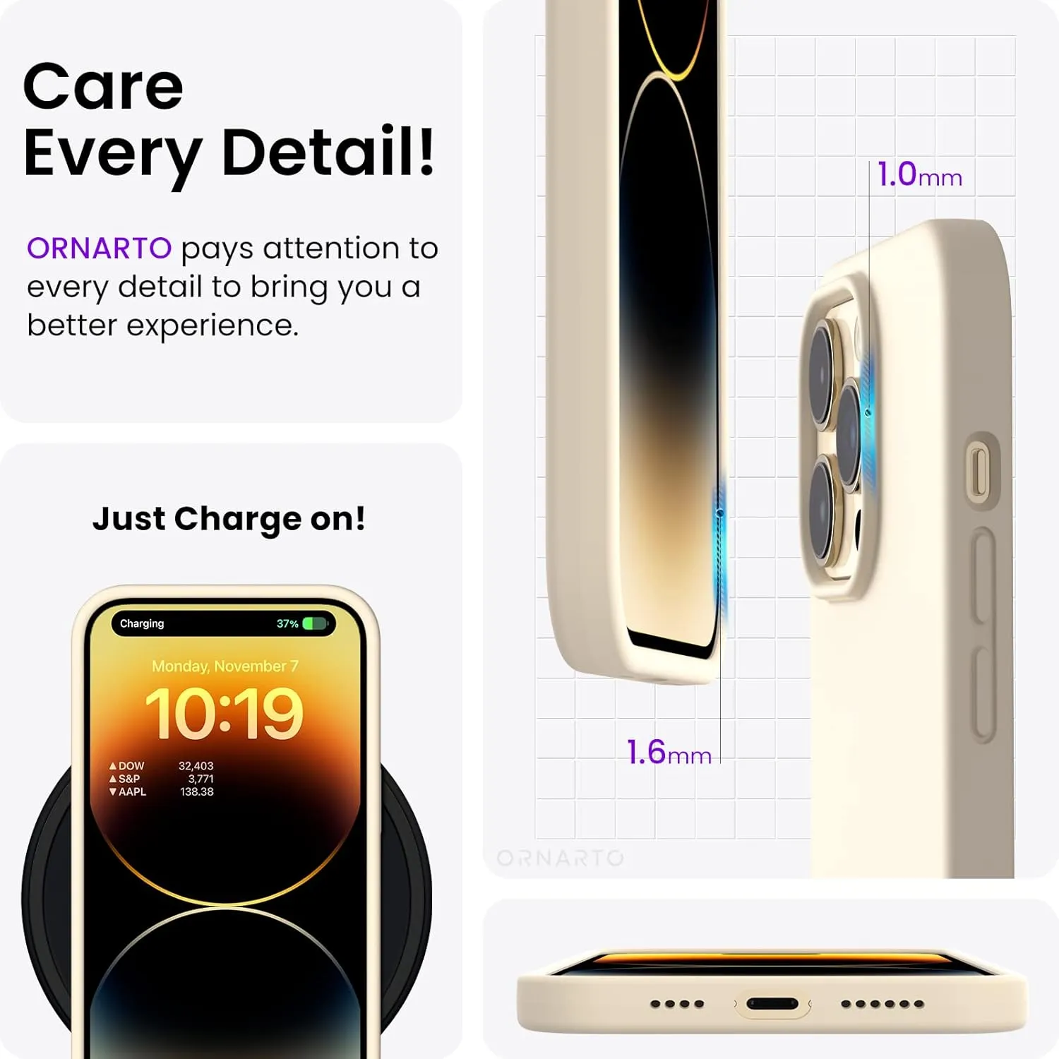 ORNARTO Compatible with iPhone 14 Pro Max Case 6.7, Slim Liquid Silicone 3 Layers Full Covered Soft Gel Rubber Phone Case Protective Cover with Microfiber Lining 6.7 inch-Baby Yellow