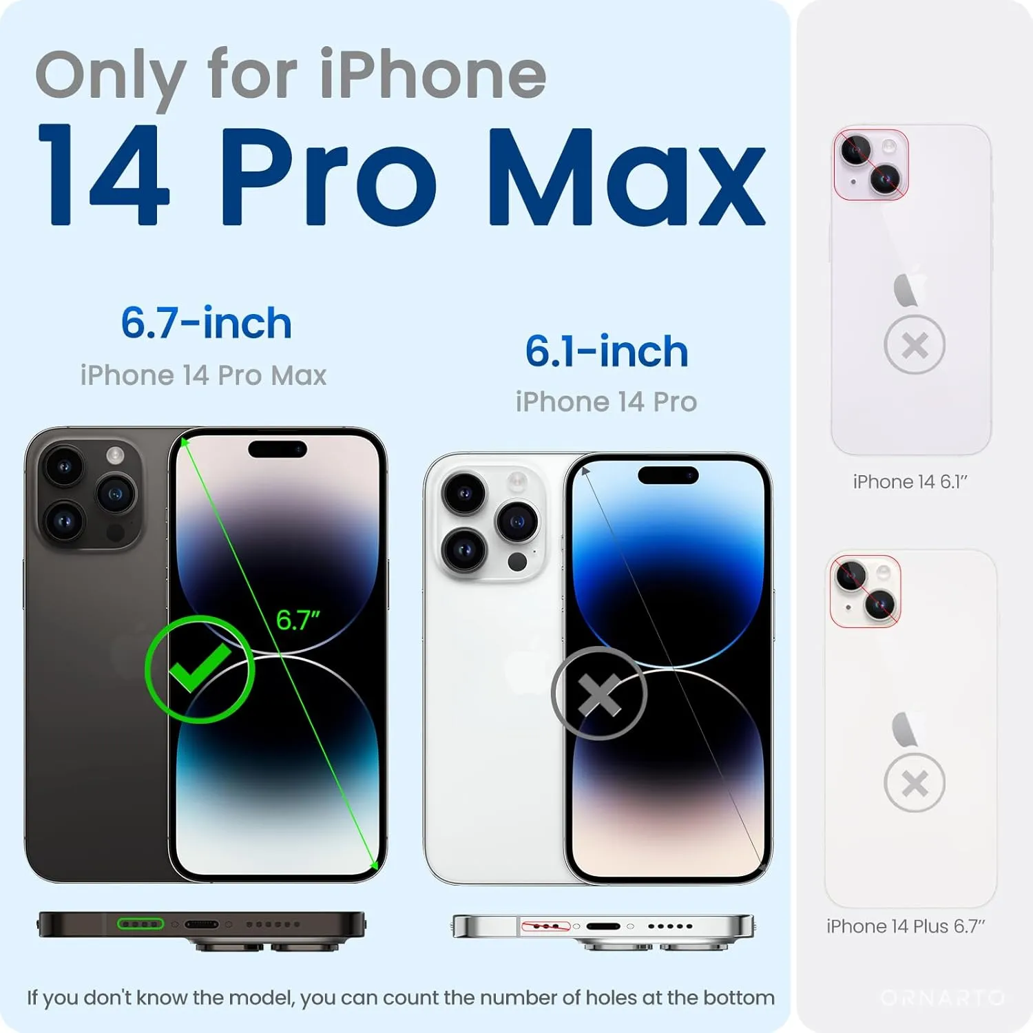 ORNARTO Compatible with iPhone 14 Pro Max Case 6.7, Slim Liquid Silicone 3 Layers Full Covered Soft Gel Rubber Phone Case Protective Cover with Microfiber Lining 6.7 inch-Blue