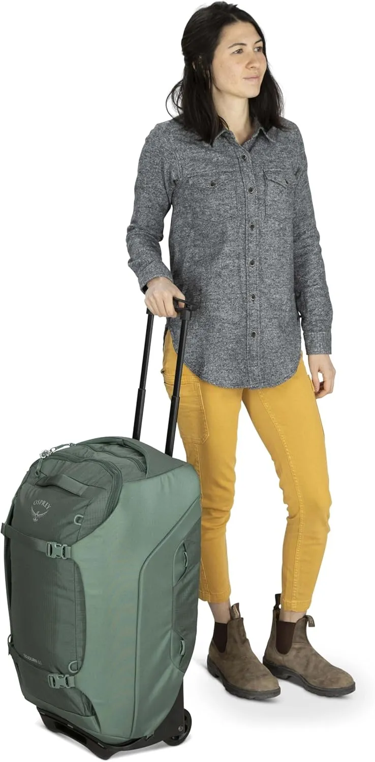 Osprey Sojourn 22"/45L Wheeled Travel Backpack with Harness, Koseret Green