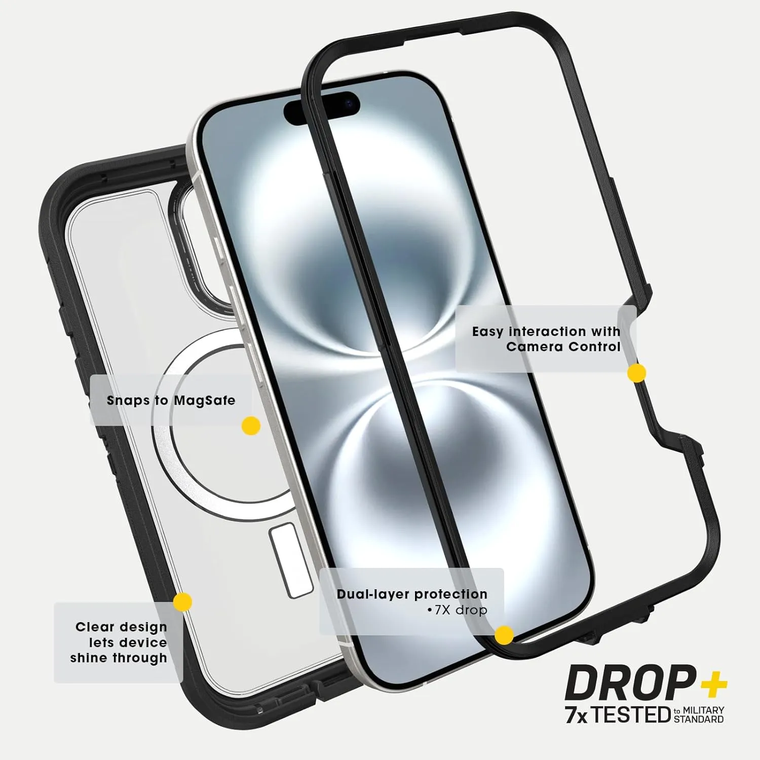 OtterBox iPhone 16 Defender Series XT Clear Case - High Desert Marble