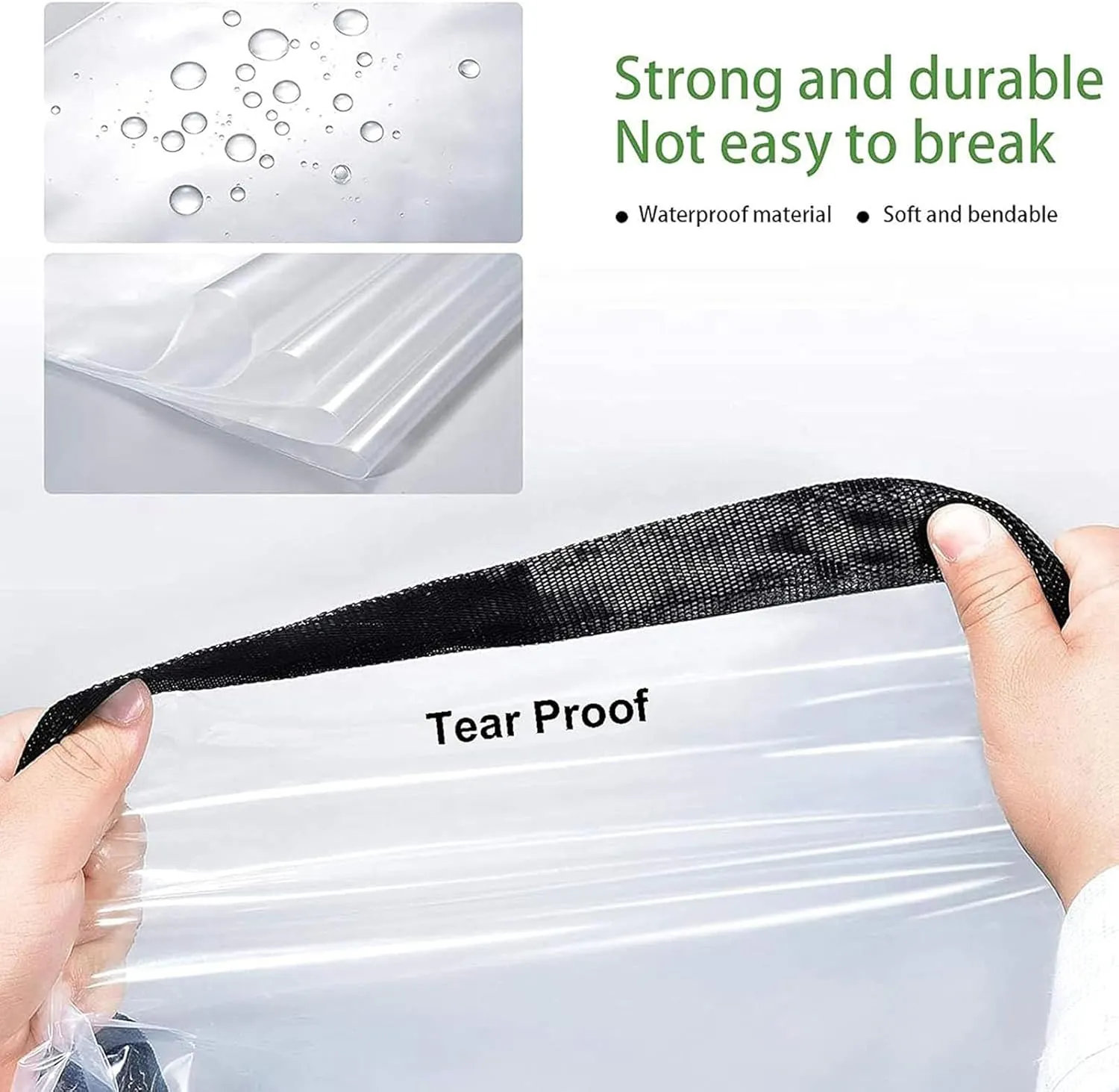 Outdoor Transparent Tarp, Reinforced Corners Dustproof Windproof, Multi-Purpose Tarpaulins(6.5x10.5m/21.3x34.4ft)