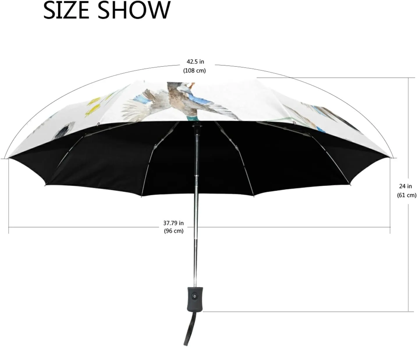 Oyihfvs Automatic Windproof Waterproof Umbrella, Folding Umbrella Reinforced Portable Compact Anti-UV Sun rain Auto Open/Close