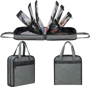 PACMAXI Sewing Accessories Storage Bag, Knitting, Craft Tools and Accessories Organizer, Roomy Carrying Bag for Sewing Tools and Accessories(Grey)