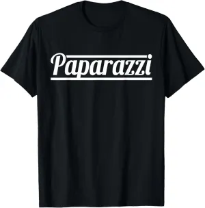 Paparazzi Funny Photographer T-Shirt Retro Humour Tee T-Shirt