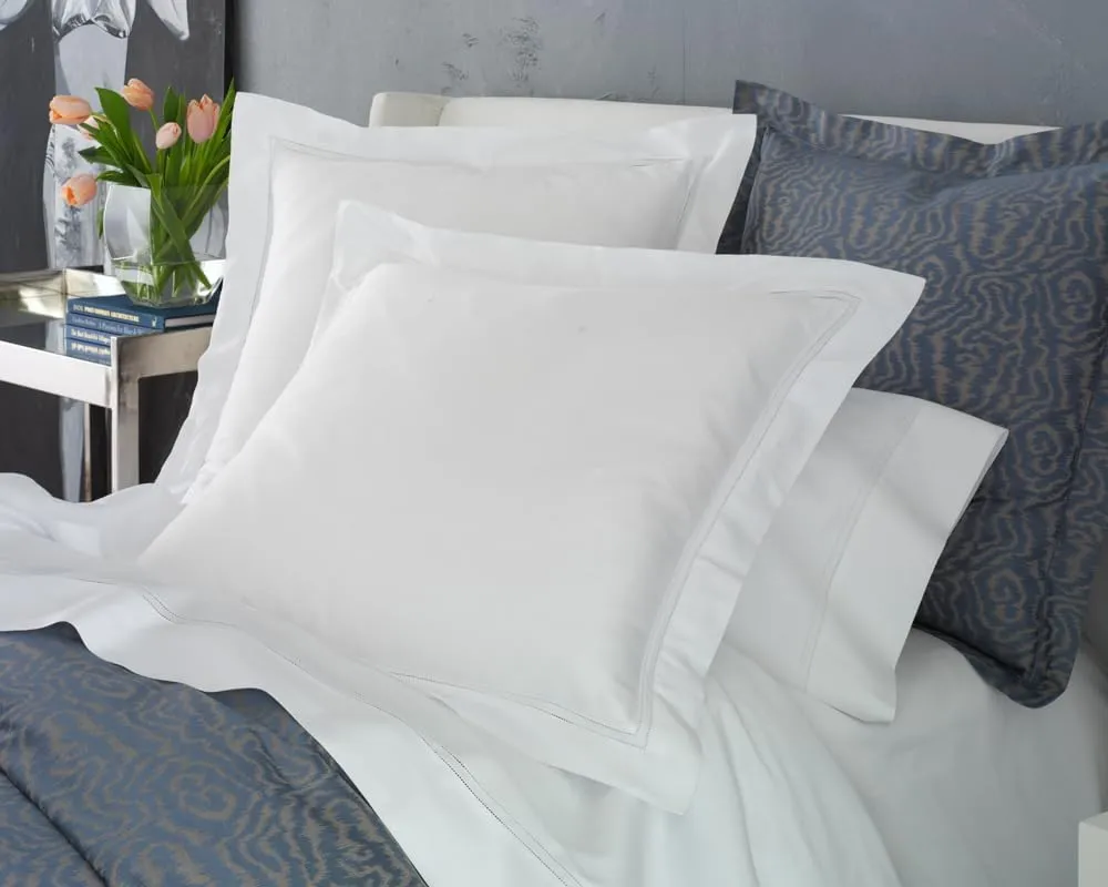 Peacock Alley Lyric Percale Sheet Sets - 500 Thread Count, Made in Italy, Luxury and Comfort - Queen (Platinum)
