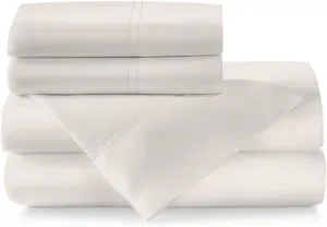Peacock Alley Lyric Percale Sheet Sets - 500 Thread Count, Made in Italy, Luxury and Comfort - Queen (Platinum)