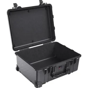 Pelican 1560 1560-001-110 Protector Case, No Foam, Black, 1 Each