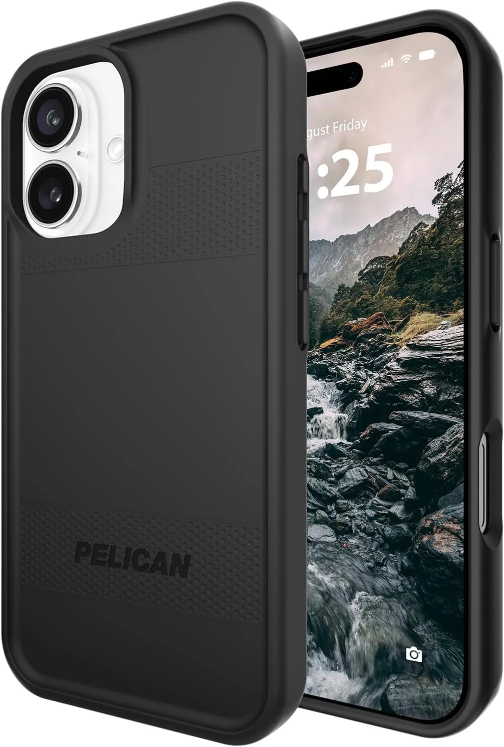 Pelican Protector iPhone 16 Case [Compatible with MagSafe] Rugged Magnetic Phone Case with 16ft Military-Grade Drop Protection - Heavy Duty Phone Cover for iPhone 16 - Black