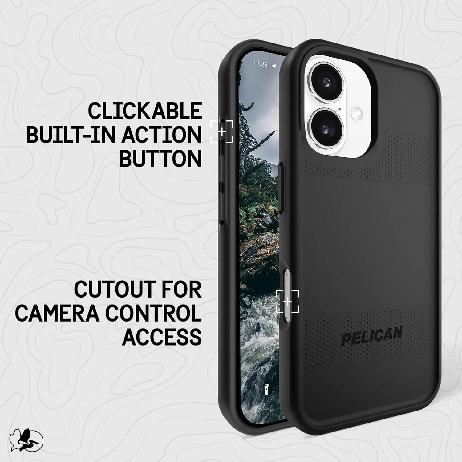 Pelican Protector iPhone 16 Case [Compatible with MagSafe] Rugged Magnetic Phone Case with 16ft Military-Grade Drop Protection - Heavy Duty Phone Cover for iPhone 16 - Black