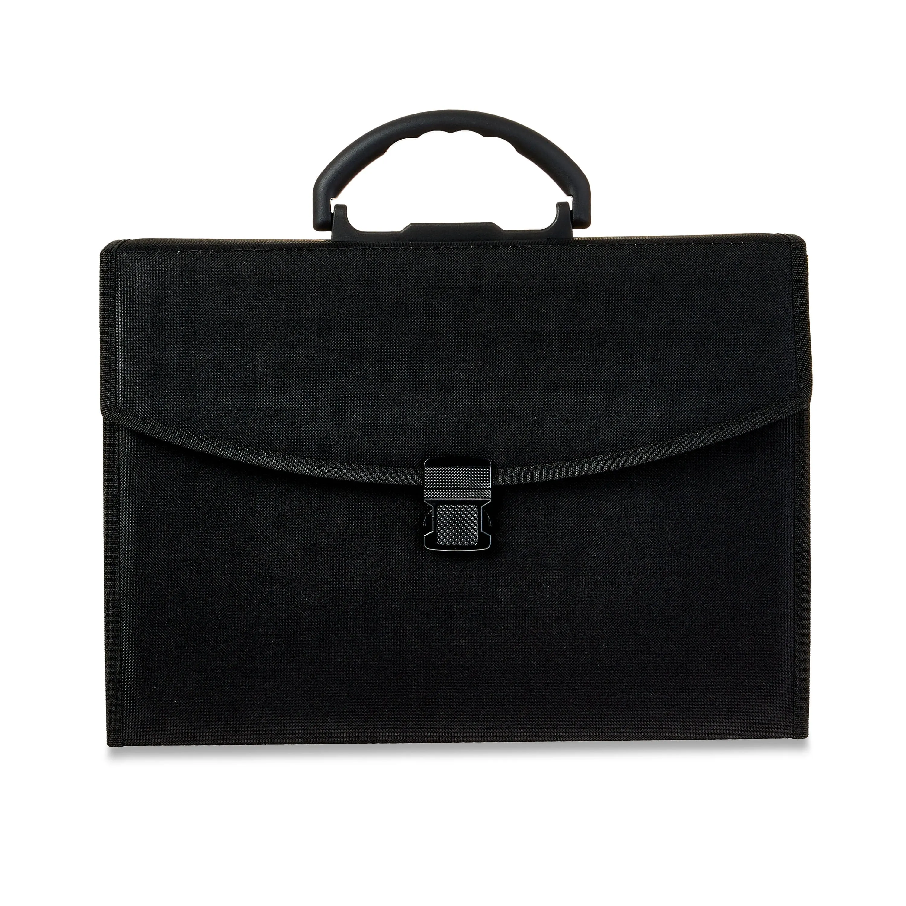 Pen Gear Expanding File Organizer, Black Fabric, 26 Pockets and Top Ha