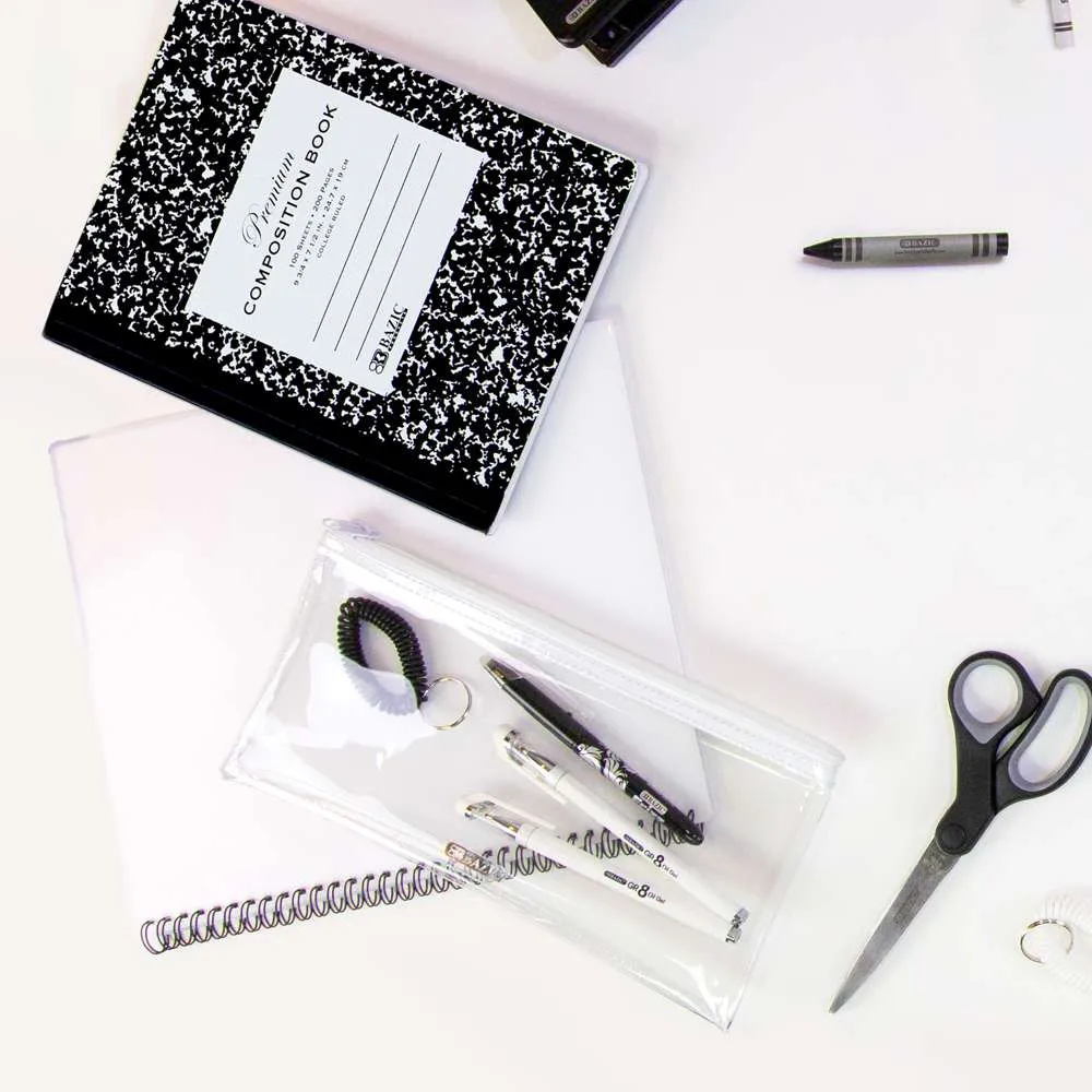 Pencil Pouch Clear 11" x 5"