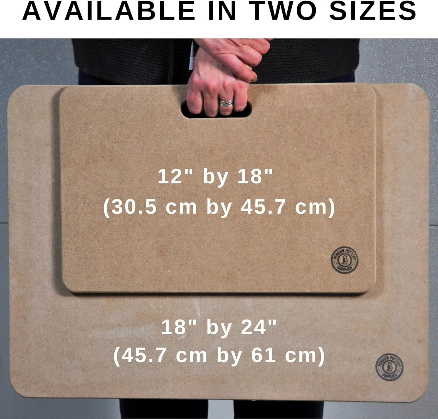 Penguin Pottery Portable Clay Wedging Board with One Rounded Handle - Premium Wedging Board for Pottery - Clay Board Clay Table for Clay Crafts Arts Ceramics Pottery Tools (Large - 18 in x 24 in)