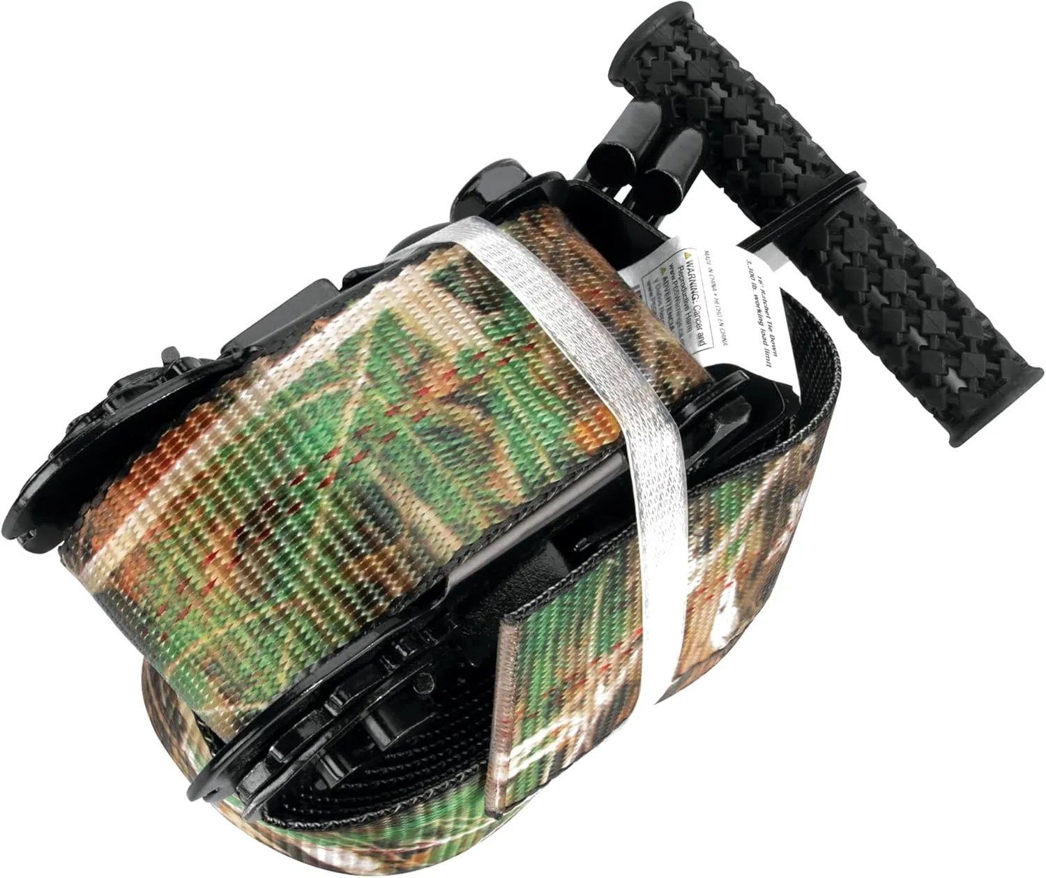 Performance Tool W1854 2-Inch X 16' Camo Tie Down Strap - Heavy Duty Ratchet Straps with Quick Release for Secure Cargo Transport and Outdoor Adventures