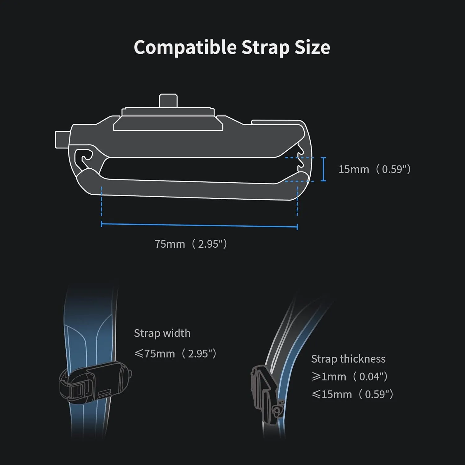 PGYTECH Beetle Camera Clip with Plate Quick Release System for Sony, Nikon, Fuji, DSLR Action Camera Backpack Cameras Strap Mount (for Camera)