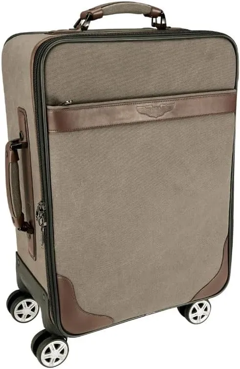 Pilot Wings Spinner Wheeled Luggage Bag with Aviation Themed Interior and Netted Pockets