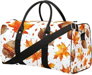 Pine Nut Plant Leaves Travel Duffel bag for Men Women Weekender Overnight Bag Gym Bag Carry On Luggage Bags for Yoga Workout Sports