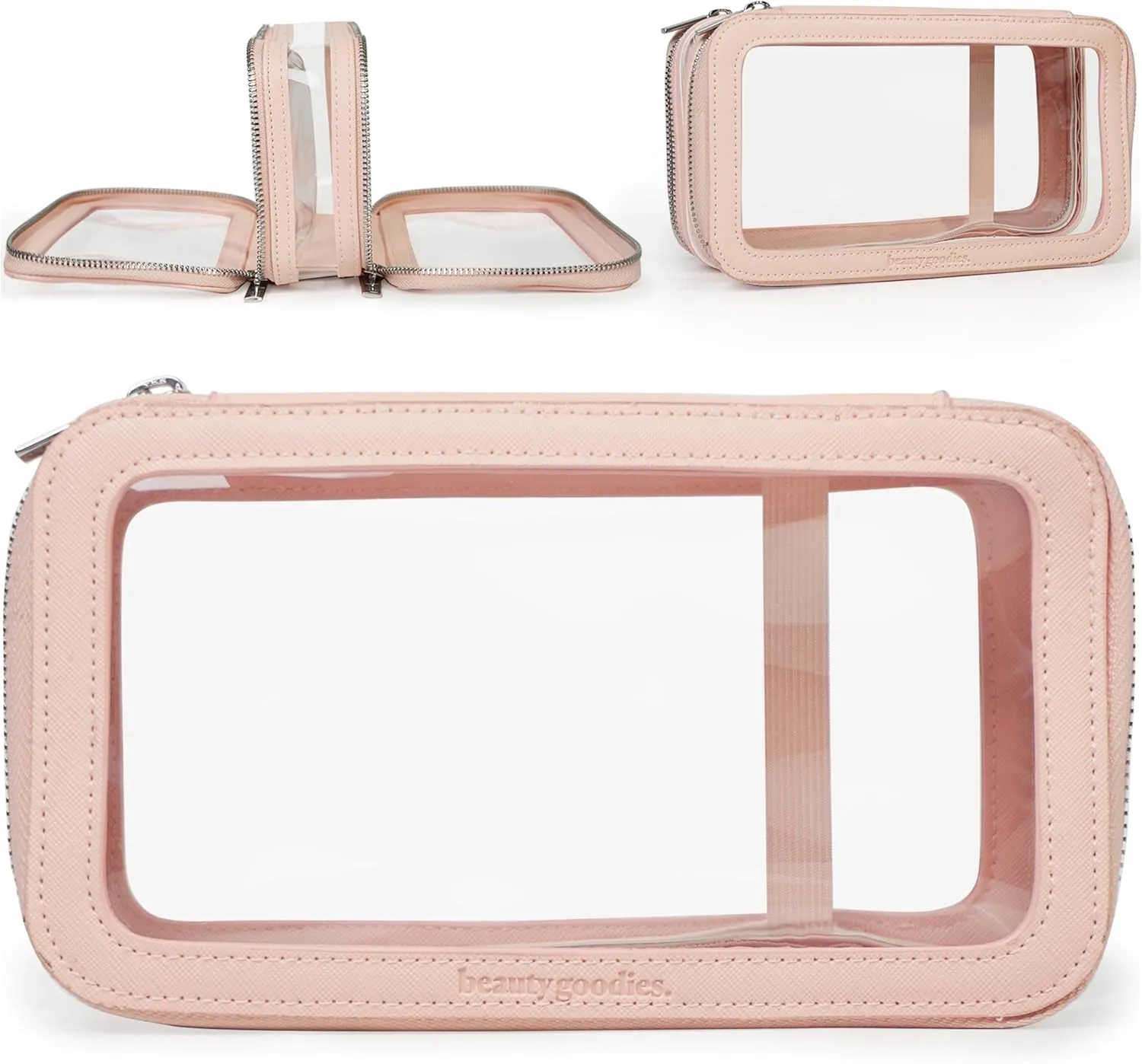 Pink Makeup Bag Organizer, Cosmetic Bag, Toiletry Bag for Women Makeup Pouch, Travel Makeup Bag Small Makeup Bag for Purse Pouch Bags