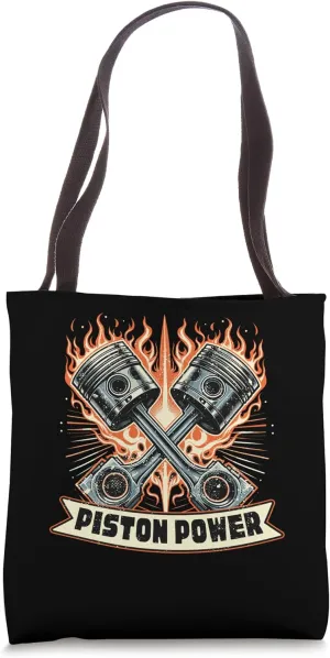 Piston Power Mechanic Engine Enthusiast Tote Bag
