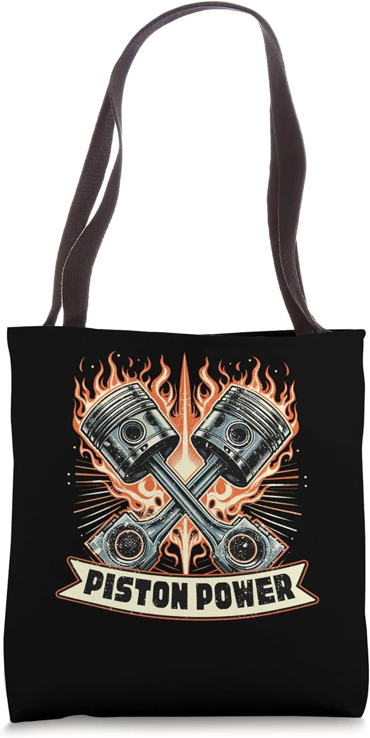 Piston Power Mechanic Engine Enthusiast Tote Bag
