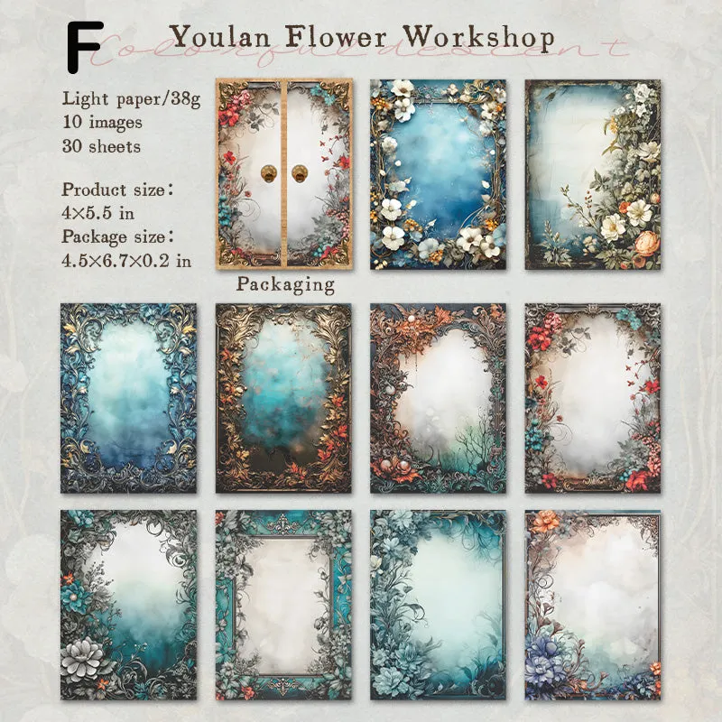 Plant Frame Scrapbook Paper