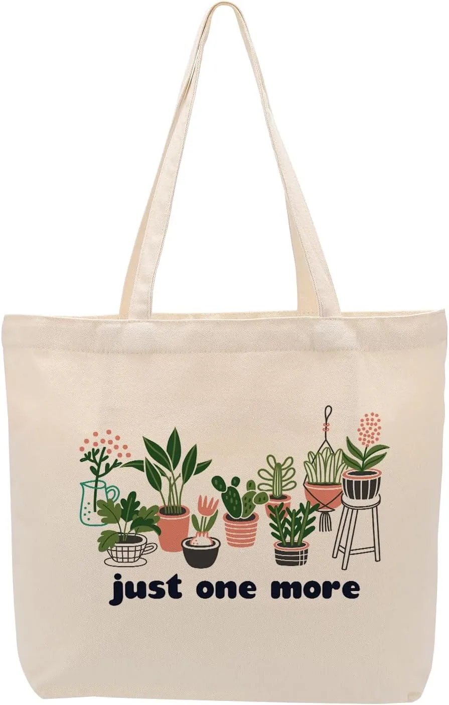 Plant Gifts Plant Lover Gifts Gardener Gifts Plant Lady Grocery Shopping Canvas Tote Bag for Christmas Birthday