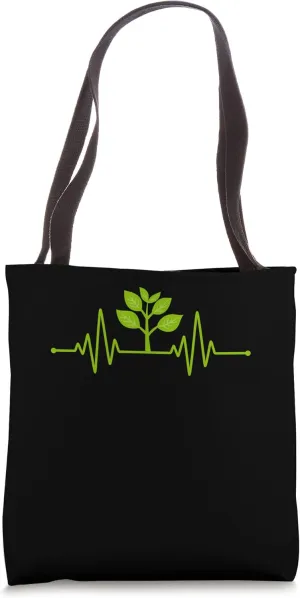 Plant Heartbeat Botanist Gardening for Gardeners Tote Bag