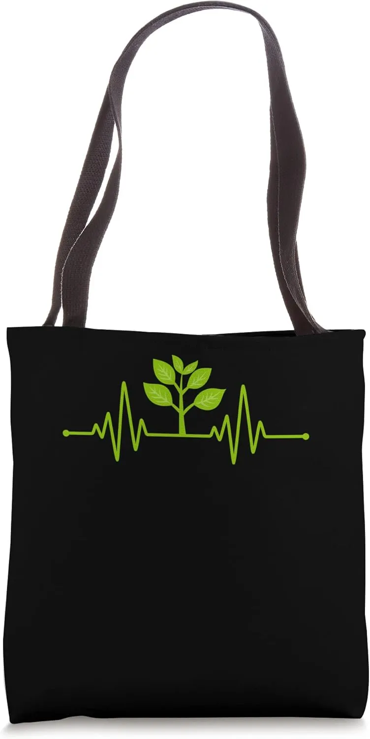 Plant Heartbeat Botanist Gardening for Gardeners Tote Bag