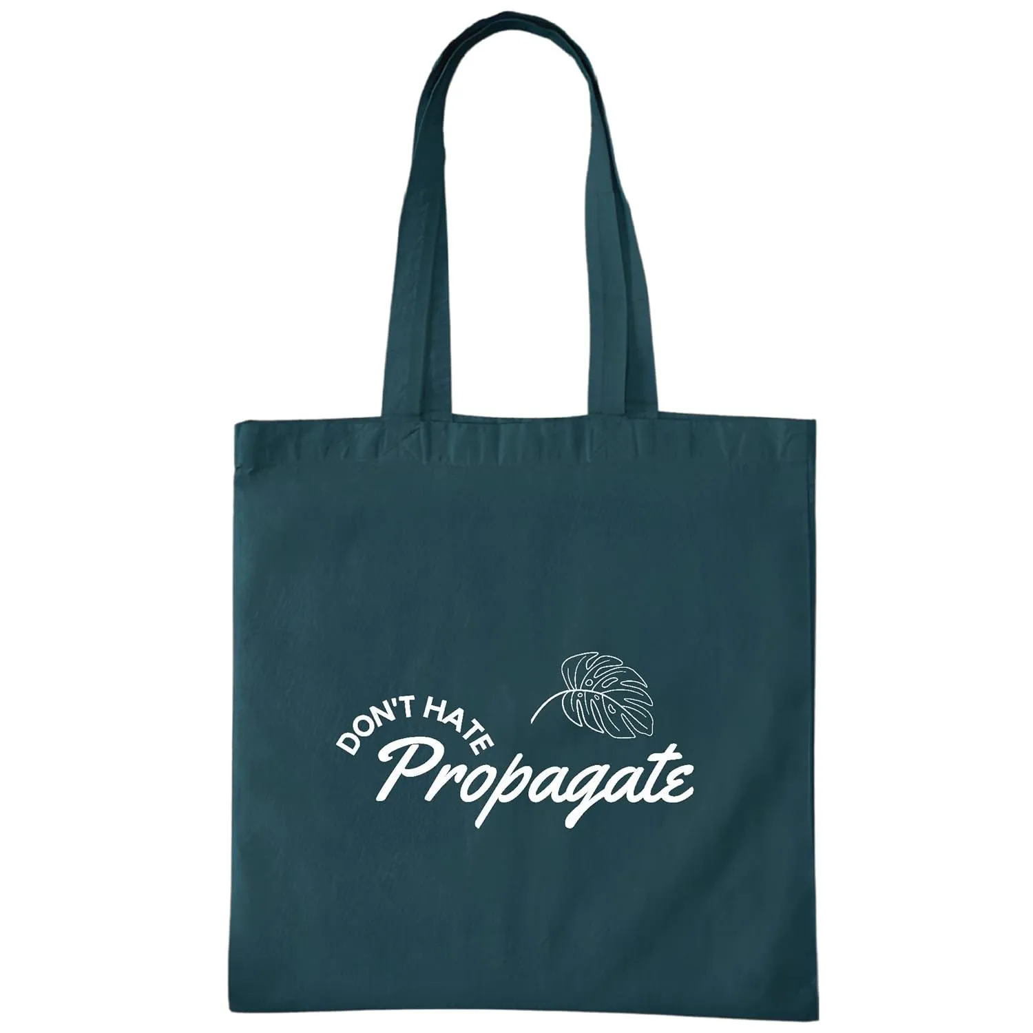 Plant Lover Gift Ideas for Mama Bag Do Not Hate Propagate Navy Black Multicolor Canvas Tote Bag
