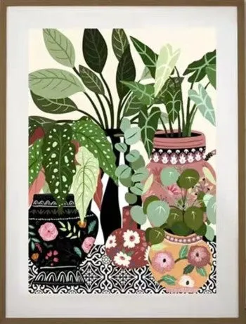 Plant Lovers Tropical Houseplant Art Print