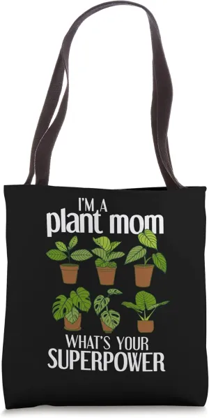 Plant Mom Aesthetic - Flower Gardening Vegan Lover Shrubs Tote Bag