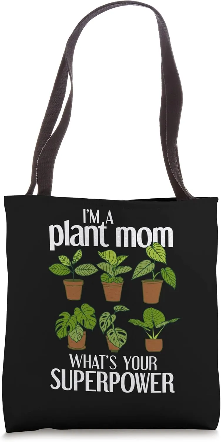 Plant Mom Aesthetic - Flower Gardening Vegan Lover Shrubs Tote Bag