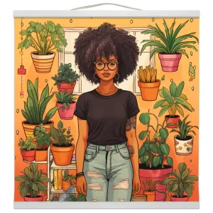Plant Mom Collection | Tequlia Sunrise | Hanging Canvas Prints | Black Woman | By Her Beloved Plant Babies |
