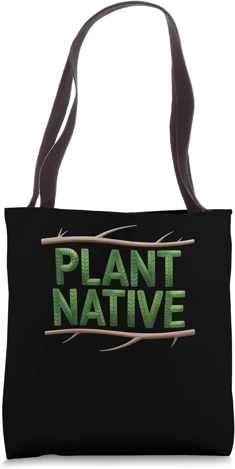 Plant Native Support Biodiversity Permaculture Tote Bag