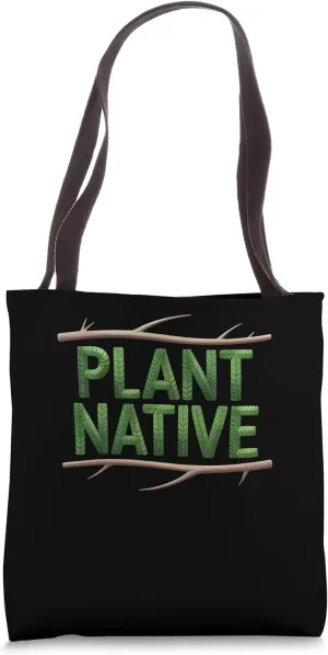 Plant Native Support Biodiversity Permaculture Tote Bag