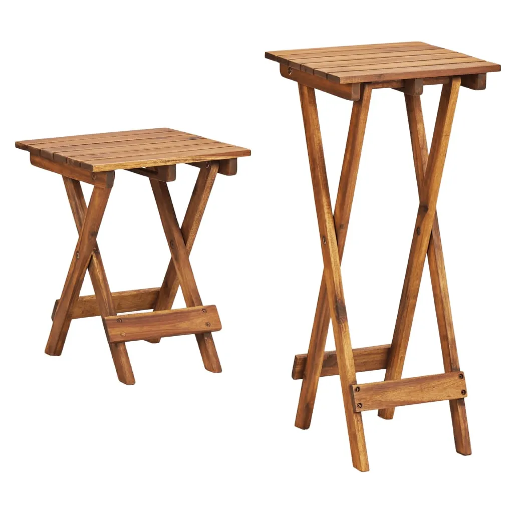 Plant Stand Foldable Plant Holder Flower Pot Stand Solid Acacia Wood