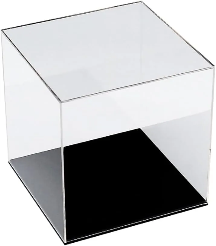 Plastics Storage Display Box, Stackable Toys Favors Organizer Container, Assembly Required Acrylic Showcase for Model Cars(33 x 25 x 25 cm)