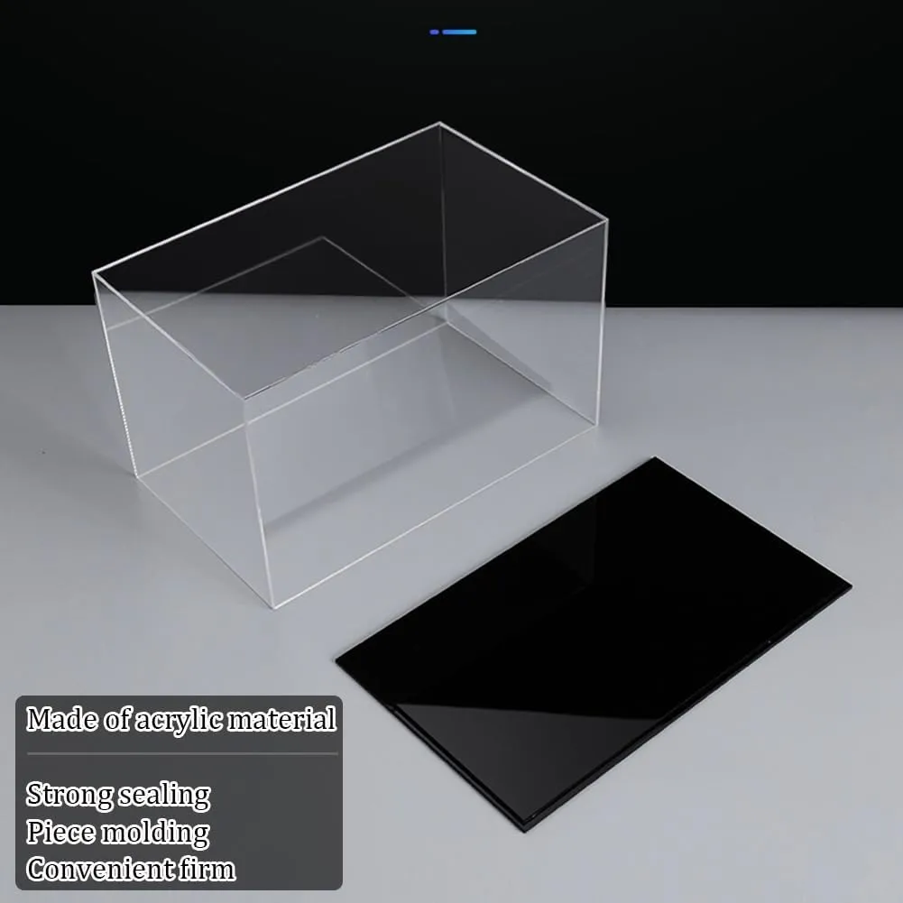 Plastics Storage Display Box, Stackable Toys Favors Organizer Container, Assembly Required Acrylic Showcase for Model Cars(33 x 25 x 25 cm)