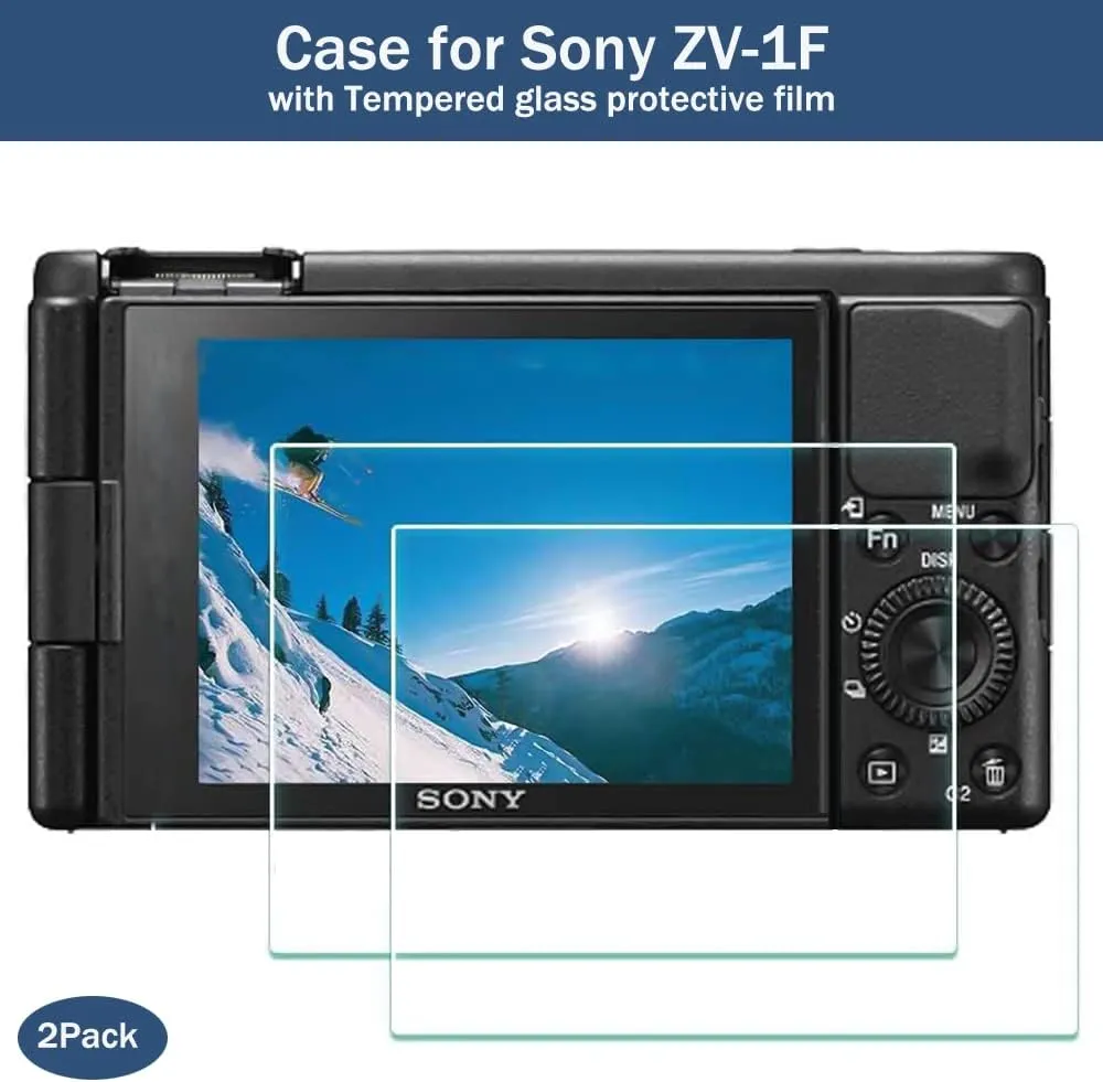 Pocoukate Case for Sony ZV-1F, ZV-1 II/ZV-1M2 Vlog Camera, ZV1F Camera Silicone Cover, Anti-Scratch Slim Fit Soft with ZV1 F Screen Protector- Yellow Skin